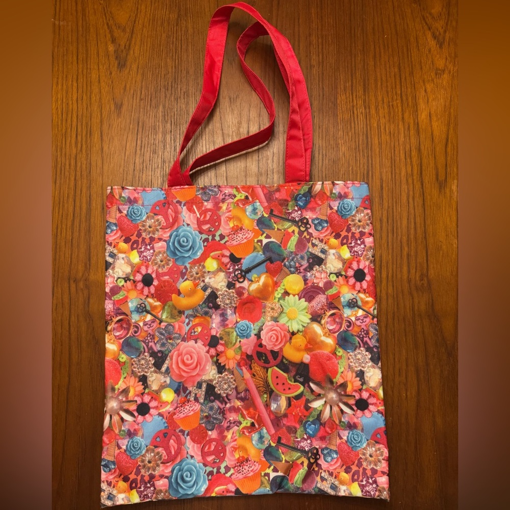 Floral 🌺 cupcake 🧁 heart ❤️ Tote Bag - Multicolor